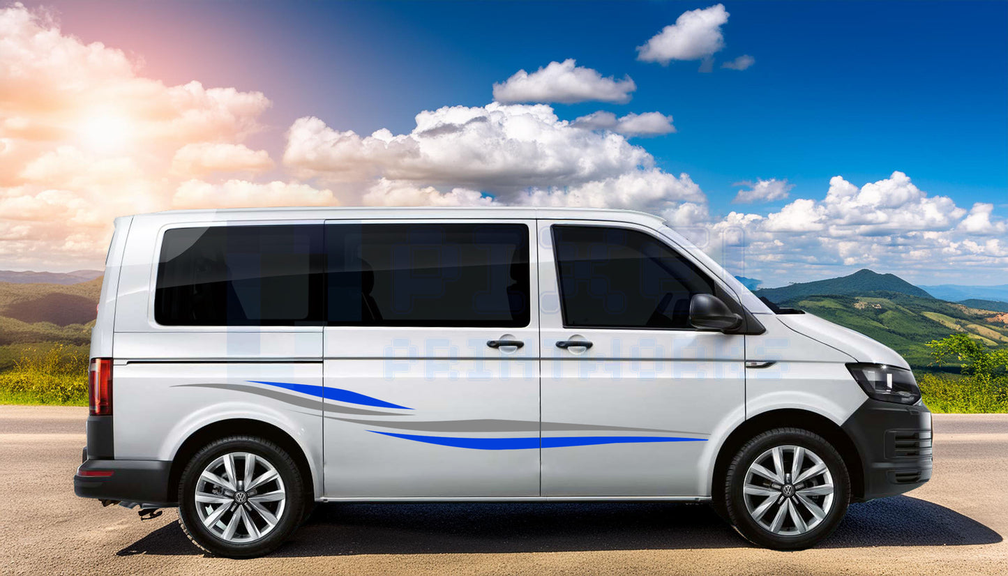 Campervan Vinyl Graphics Kit | SWB & MWB | Universal Fit for Vivaro, Transporter, Transit