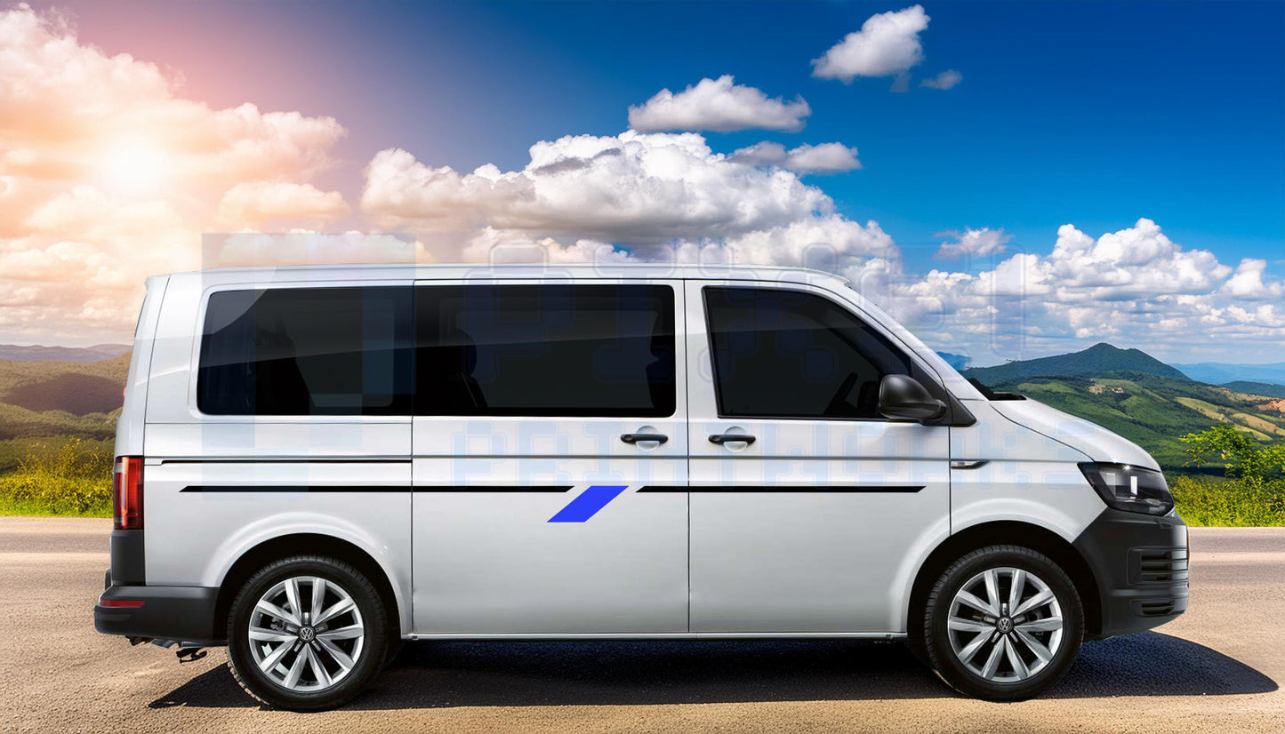 Campervan Vinyl Graphics Kit | SWB & MWB | Minimal Design | Universal Fit for Vivaro, Transporter, Transit