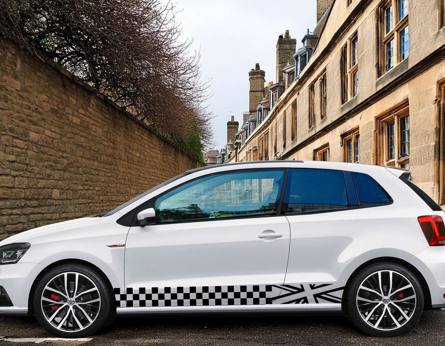 Universal Union Jack Side Stripe – Checkered to Flag Vinyl Decal Kit | Pixel Printworks