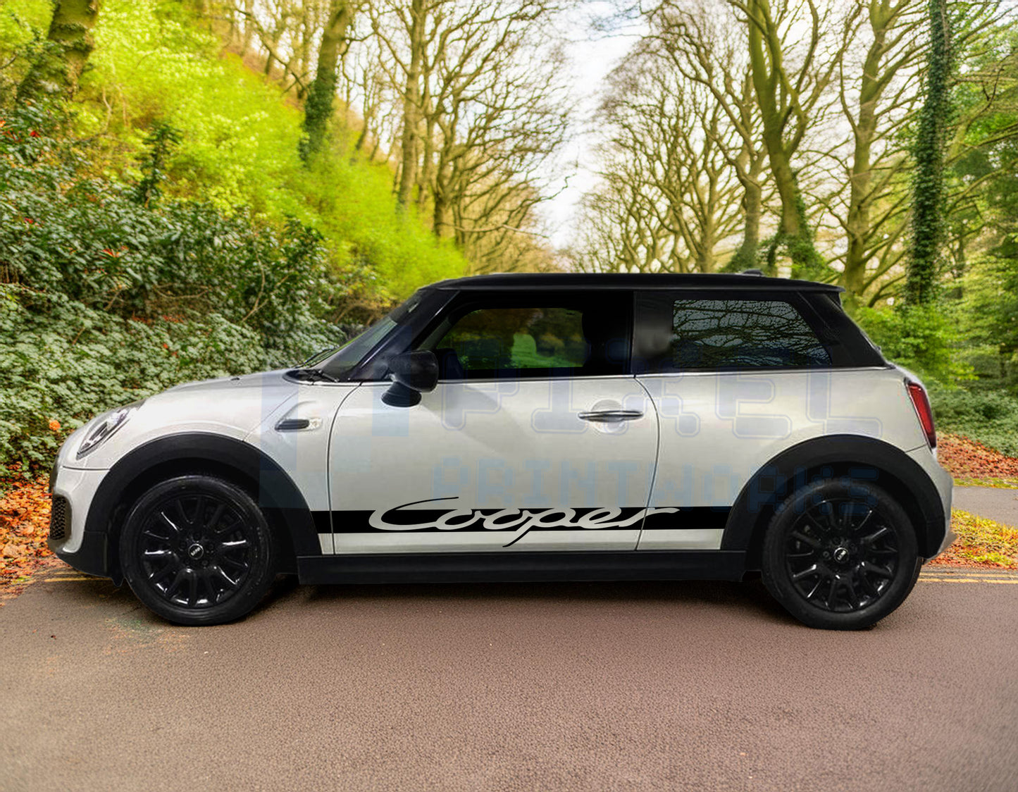 Mini Cooper XL Side Stripe Decals | Vinyl Graphics Kit (2006-2023) | R50 R56 F56 All Models