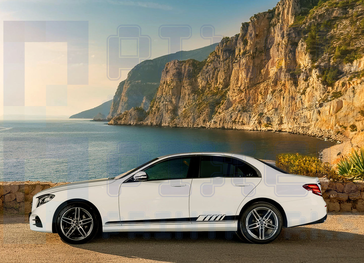 Universal AMG-Inspired Side Stripe – Minimal Vinyl Decal Kit | Pixel Printworks