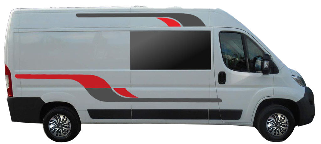 LWB Camper Vinyl Graphics Kit – Universal Campervan Decal Set by Pixel Printworks