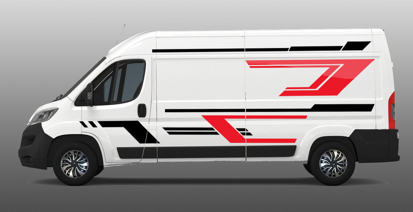 LWB Camper Vinyl Graphics Kit – 10pc Universal Decal Set by Pixel Printworks