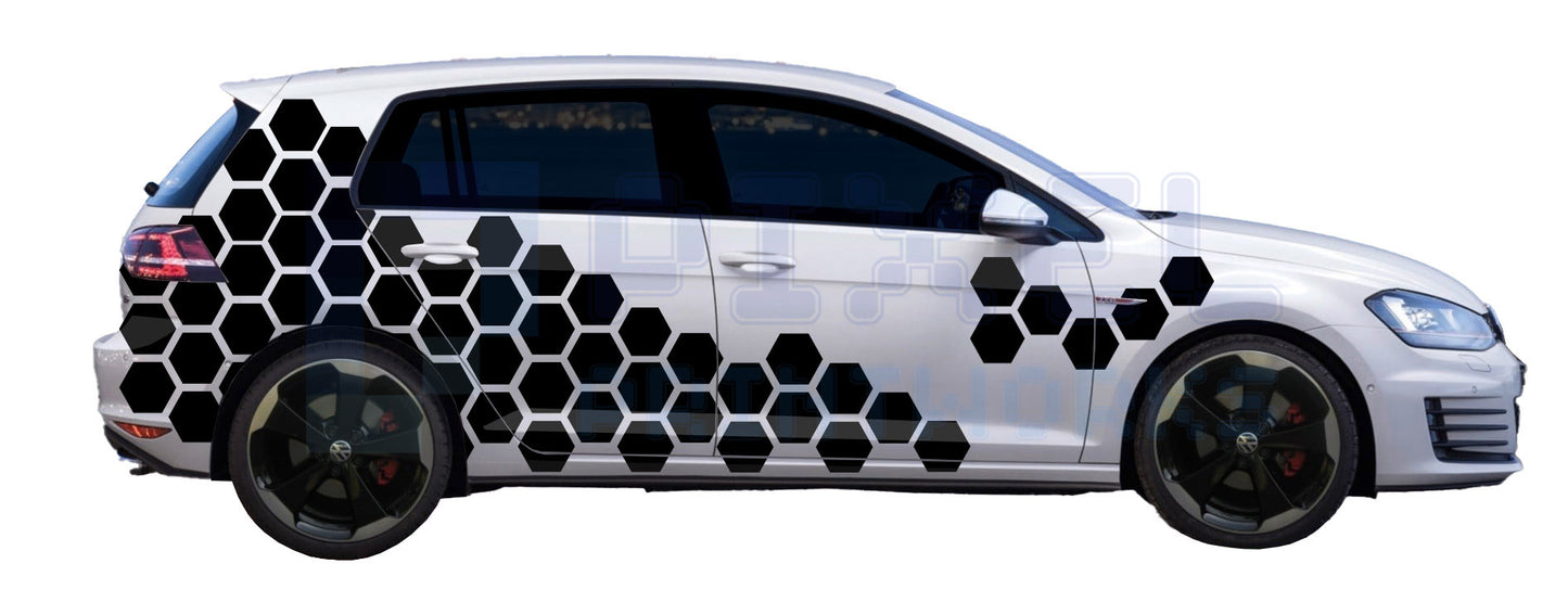 Universal Honeycomb Vinyl Graphics Kit | Suitable for All Car Models