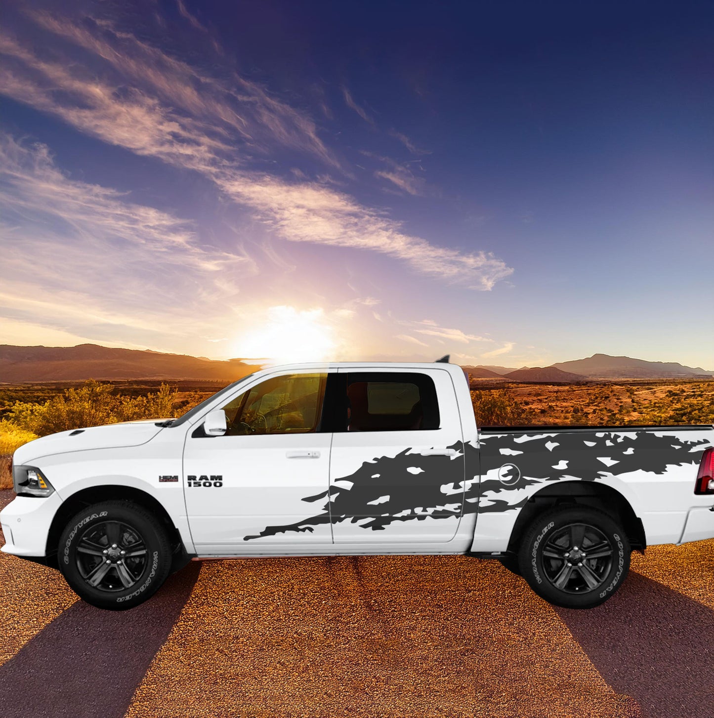 XL Vinyl Graphics Kit for Dodge Ram 1500 (2009–2018) – Bold Extra-Large Side Decals