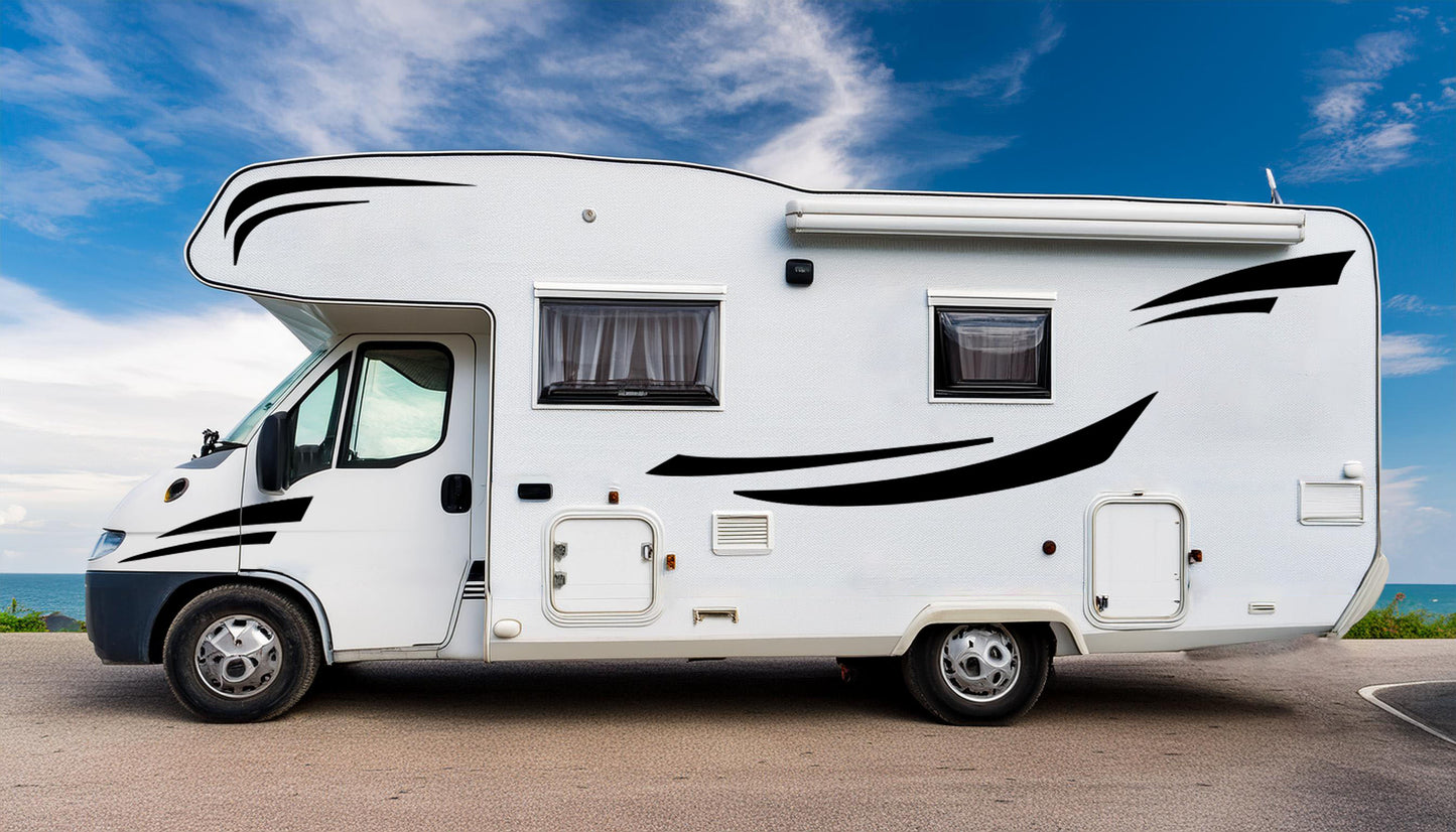 Conventional Motorhome Stripe Kit – 8pc Vinyl Decal Set