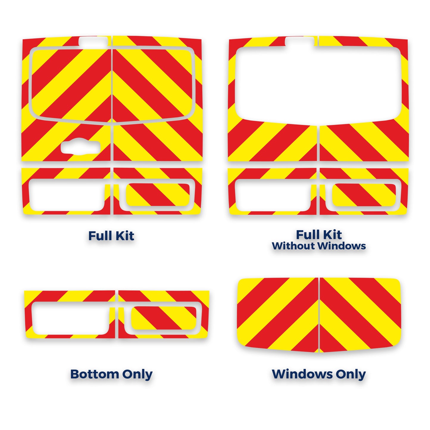 Reflective Chevron Kit | Vauxhall Vivaro / Renault Trafic / Fiat Talento / Nissan NV300 (2014–2019) Rear