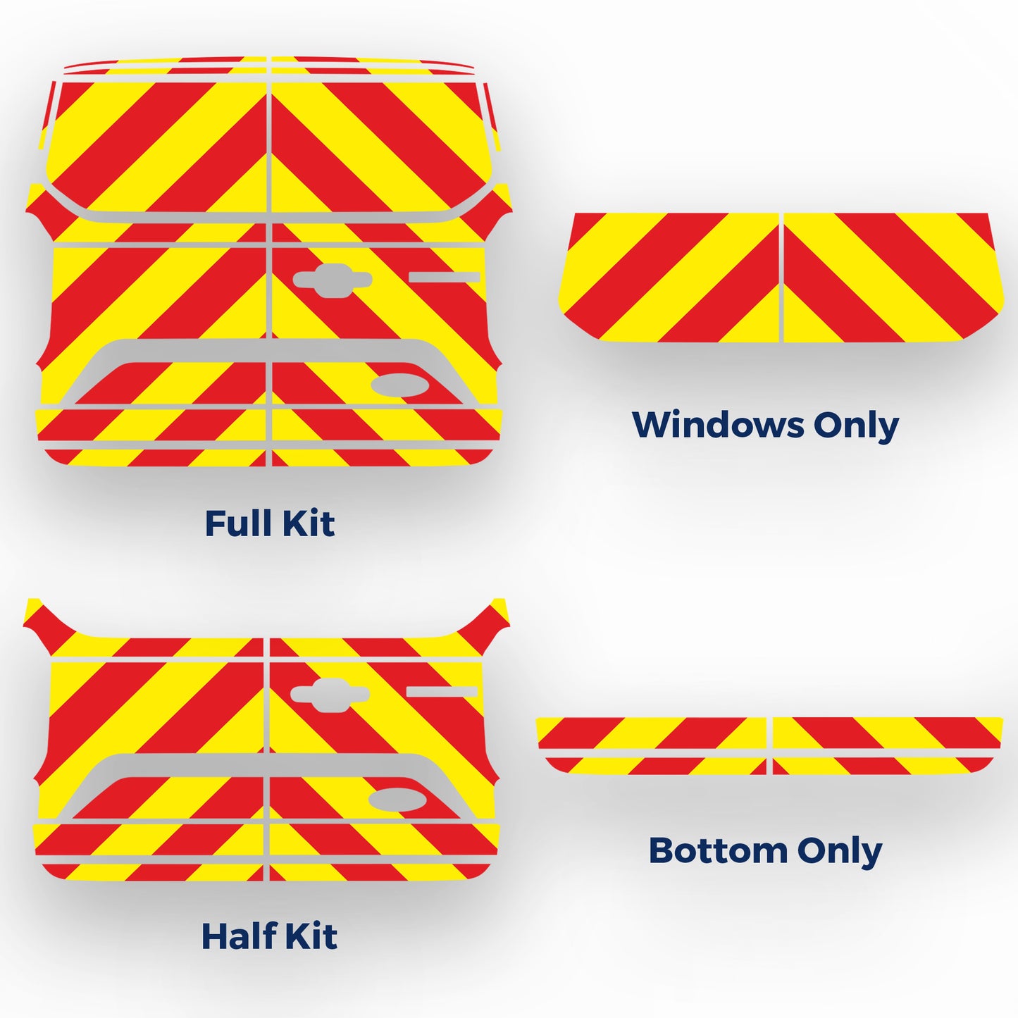 Reflective Chevron Kit | Ford Transit Custom MK2 (2023–2026) Rear