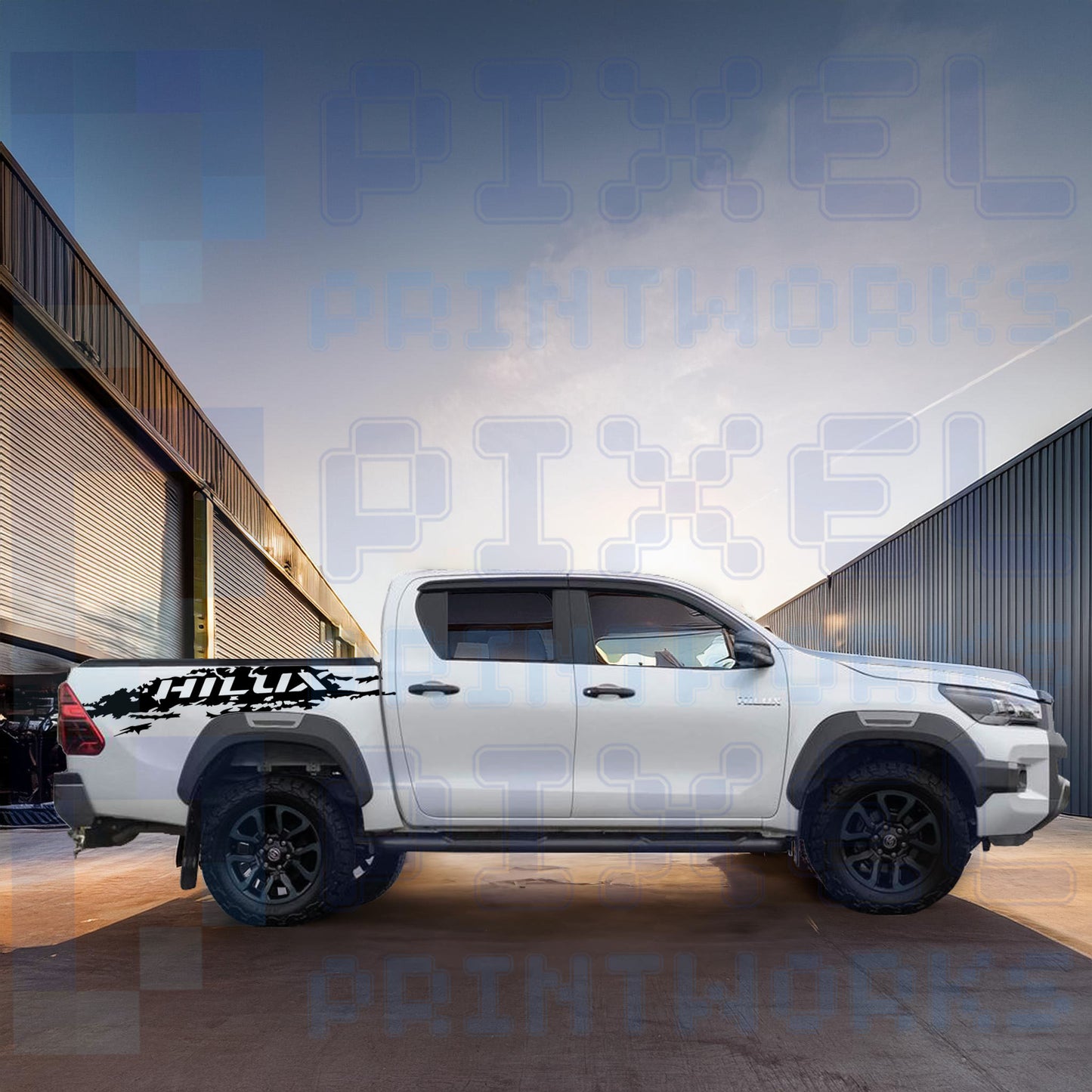 Toyota Hilux Rear Panel Graphics Decal Kit (2015–2023) – by Pixel Printworks