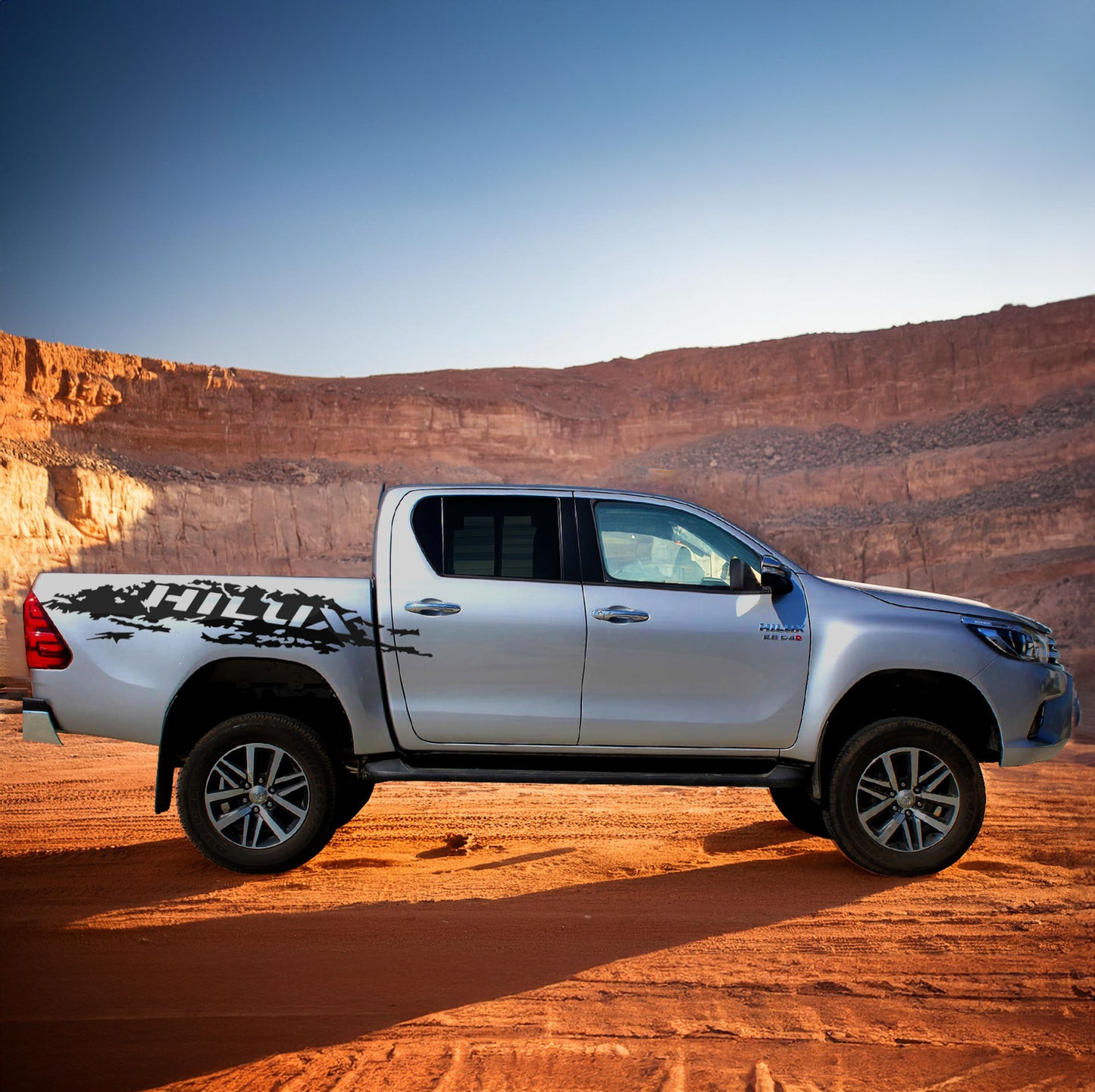 Toyota Hilux Rear Panel Graphics Decal Kit (2015–2023) – by Pixel Printworks