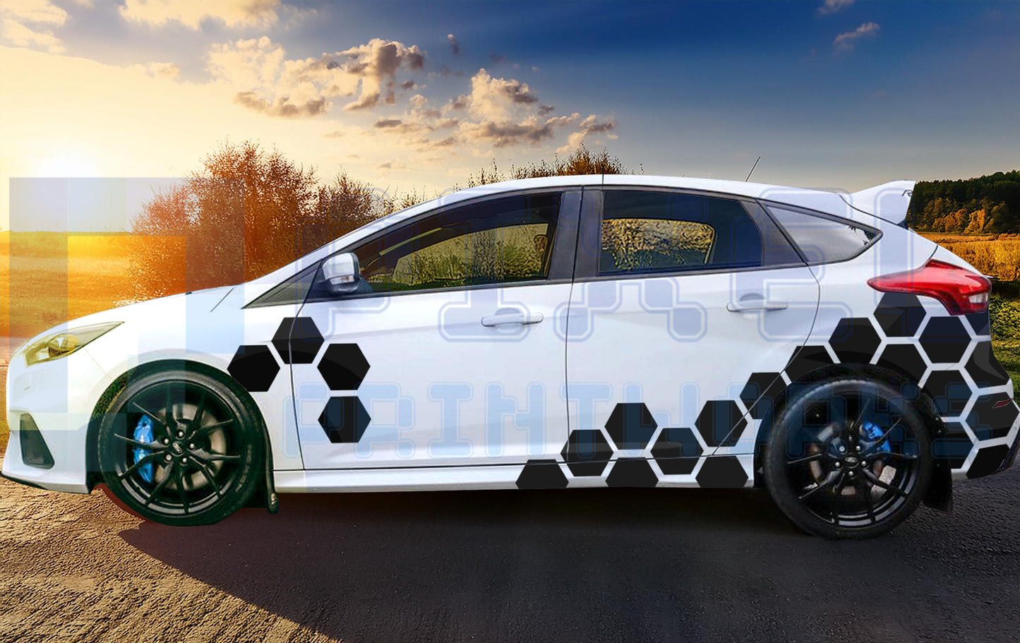 Universal Honeycomb Vinyl Graphics Kit | Suitable for All Car Models