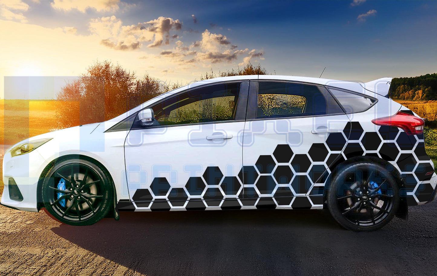 Universal Honeycomb Vinyl Graphics Kit | Suitable for All Car Models