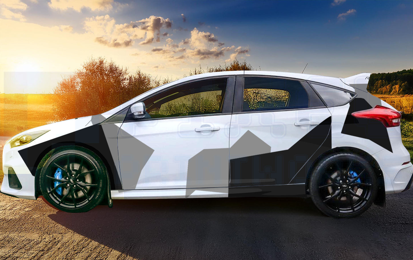 Universal Car Abstract Camo Vinyl Graphics Kit | Suitable for All Car Models