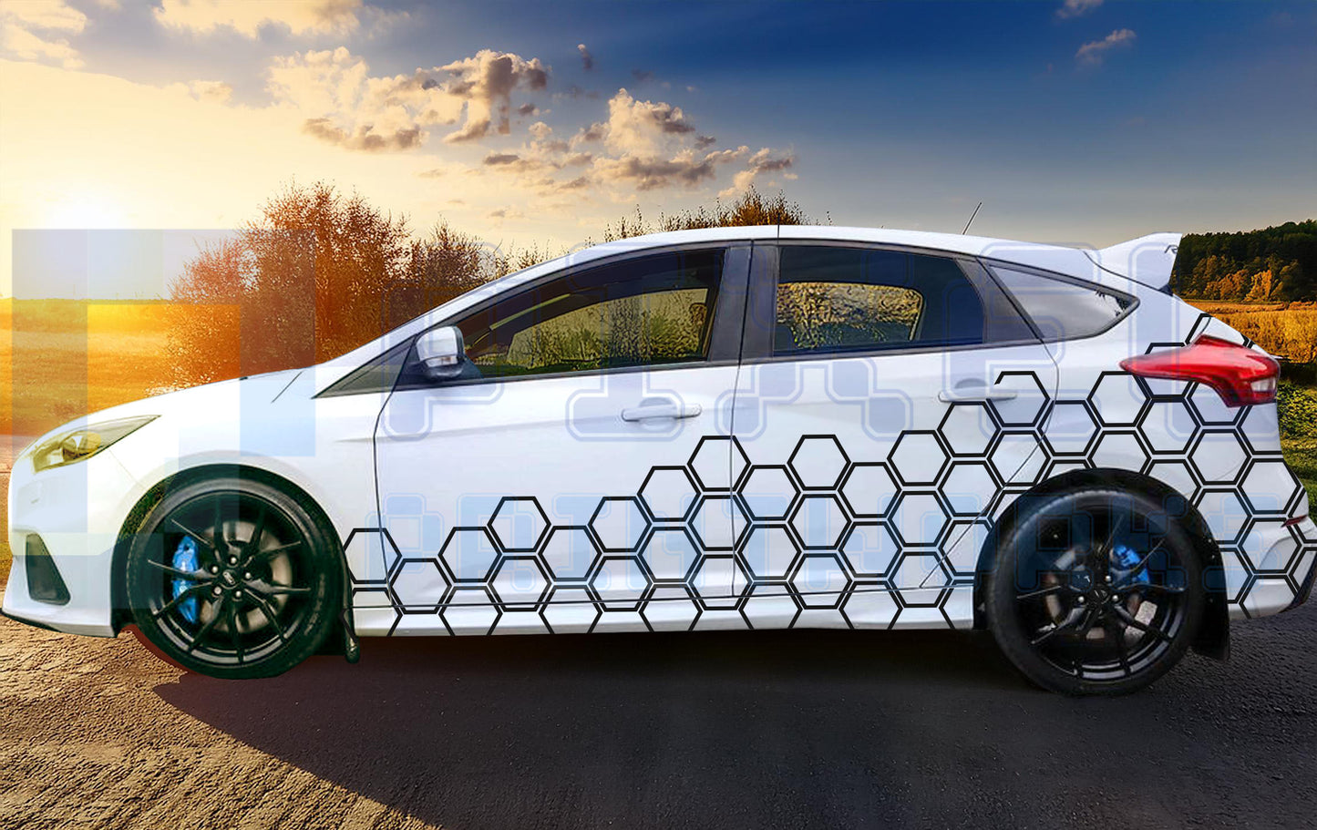 Universal Honeycomb Vinyl Graphics Kit | Suitable for All Car Models