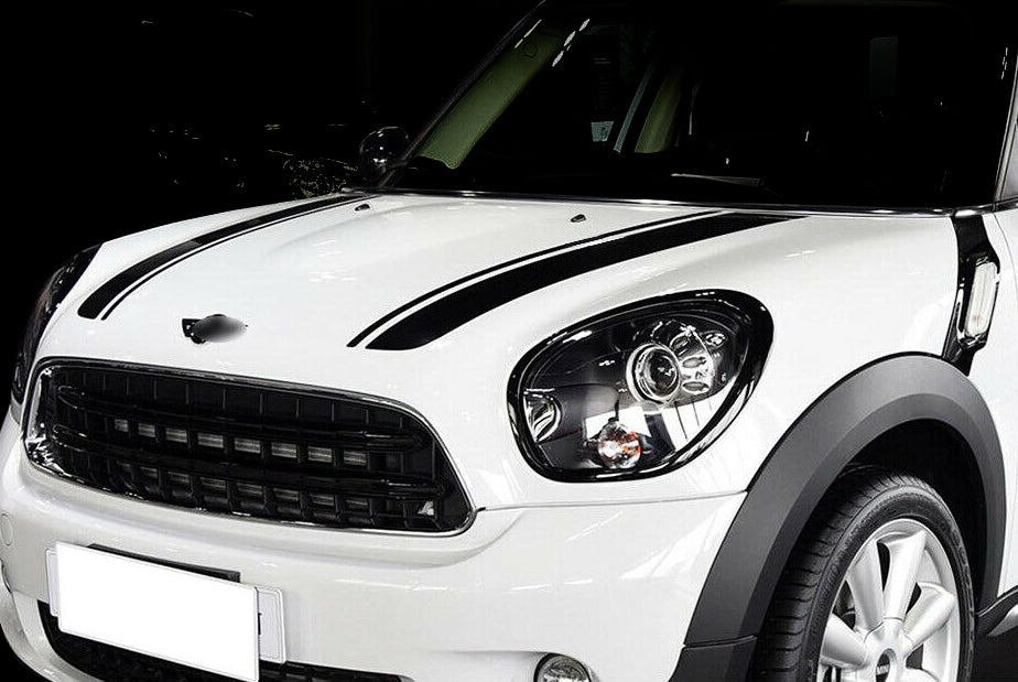 Bonnet Stripe Decals for Mini Cooper Countryman | Custom Vinyl Kit for R60 & F60