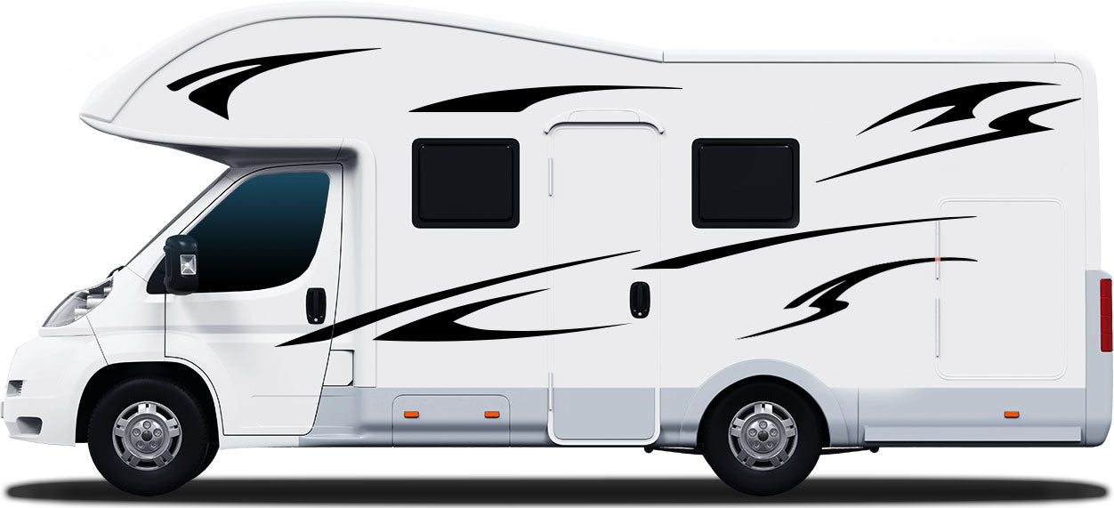 Conventional Motorhome Graphics Kit – 12pc Vinyl Decal Set
