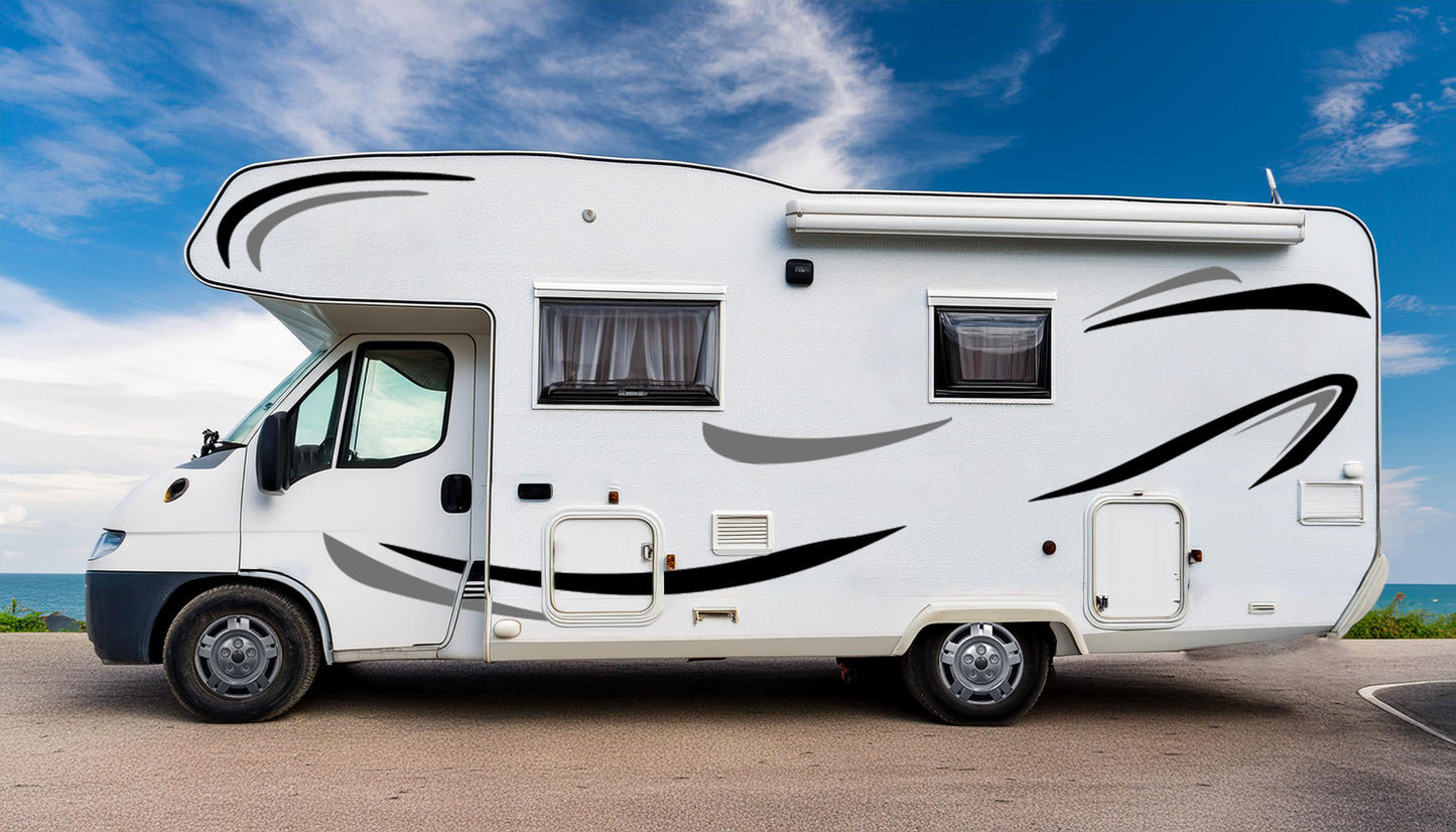 Conventional Motorhome Stripe Kit – 10pc Vinyl Decal Set