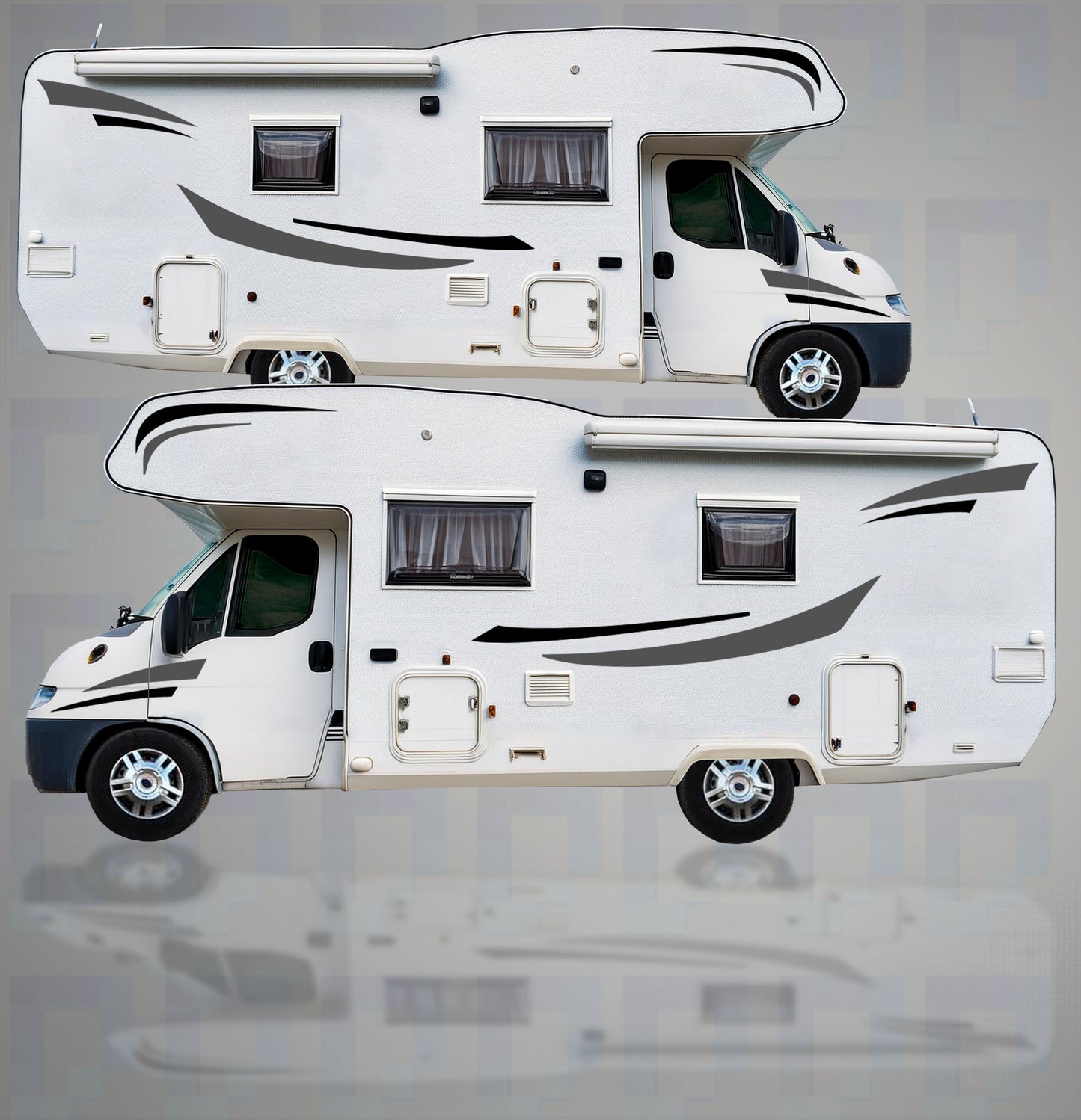 Conventional Motorhome Stripe Kit – 8pc Vinyl Decal Set