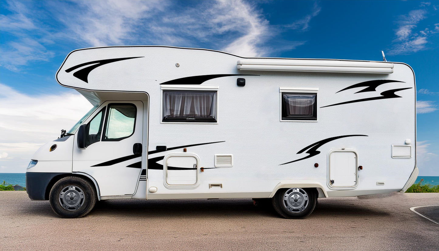 Conventional Motorhome Graphics Kit – 12pc Vinyl Decal Set