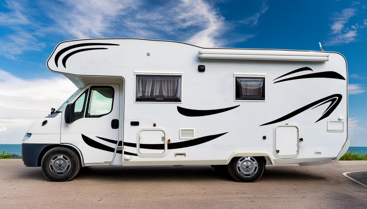Conventional Motorhome Stripe Kit – 10pc Vinyl Decal Set
