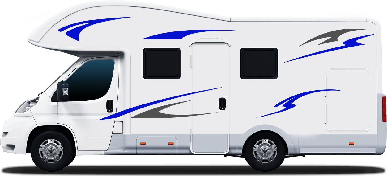 Conventional Motorhome Graphics Kit – 12pc Vinyl Decal Set
