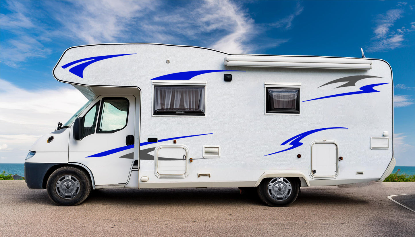 Conventional Motorhome Graphics Kit – 12pc Vinyl Decal Set