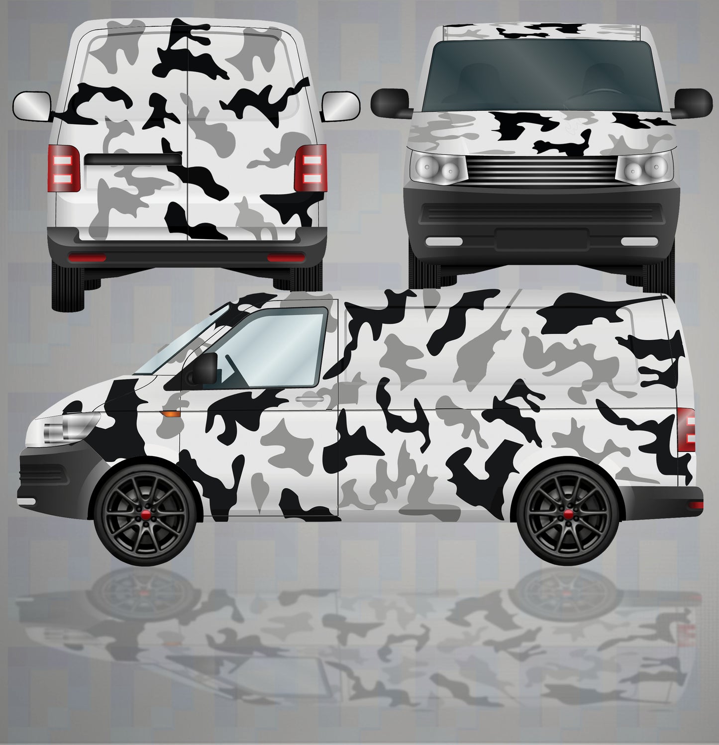 Pixel Printworks | Universal Camouflage Vinyl Graphics Kit | Suitable for All SWB Van Models