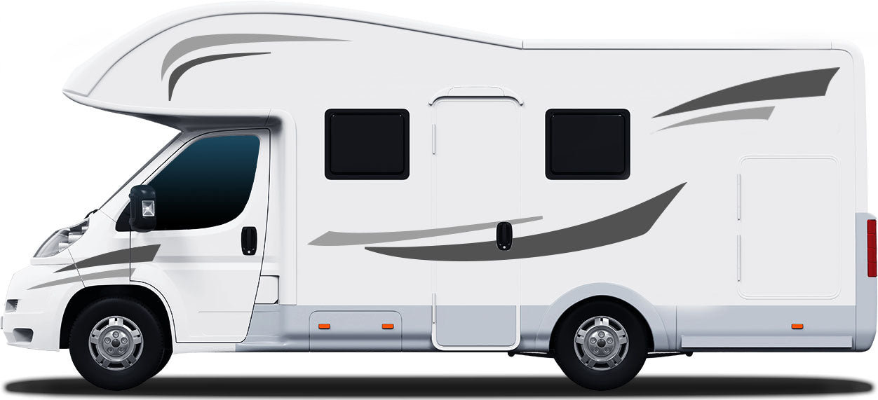 Conventional Motorhome Stripe Kit – 8pc Vinyl Decal Set