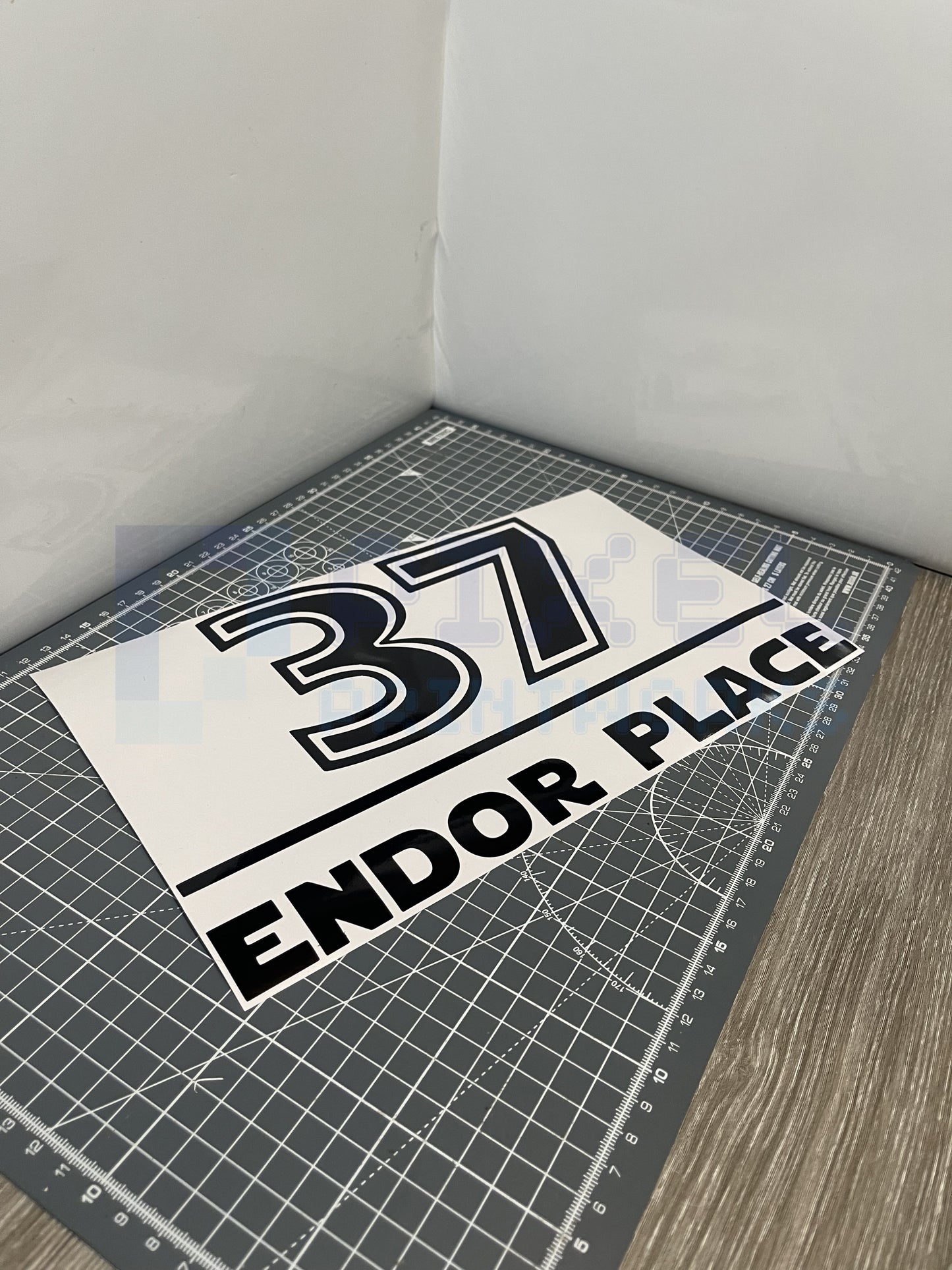 Personalised Wheelie Bin Sticker – Jedi Style Font – Number & Street Name | Vinyl Decal Pack