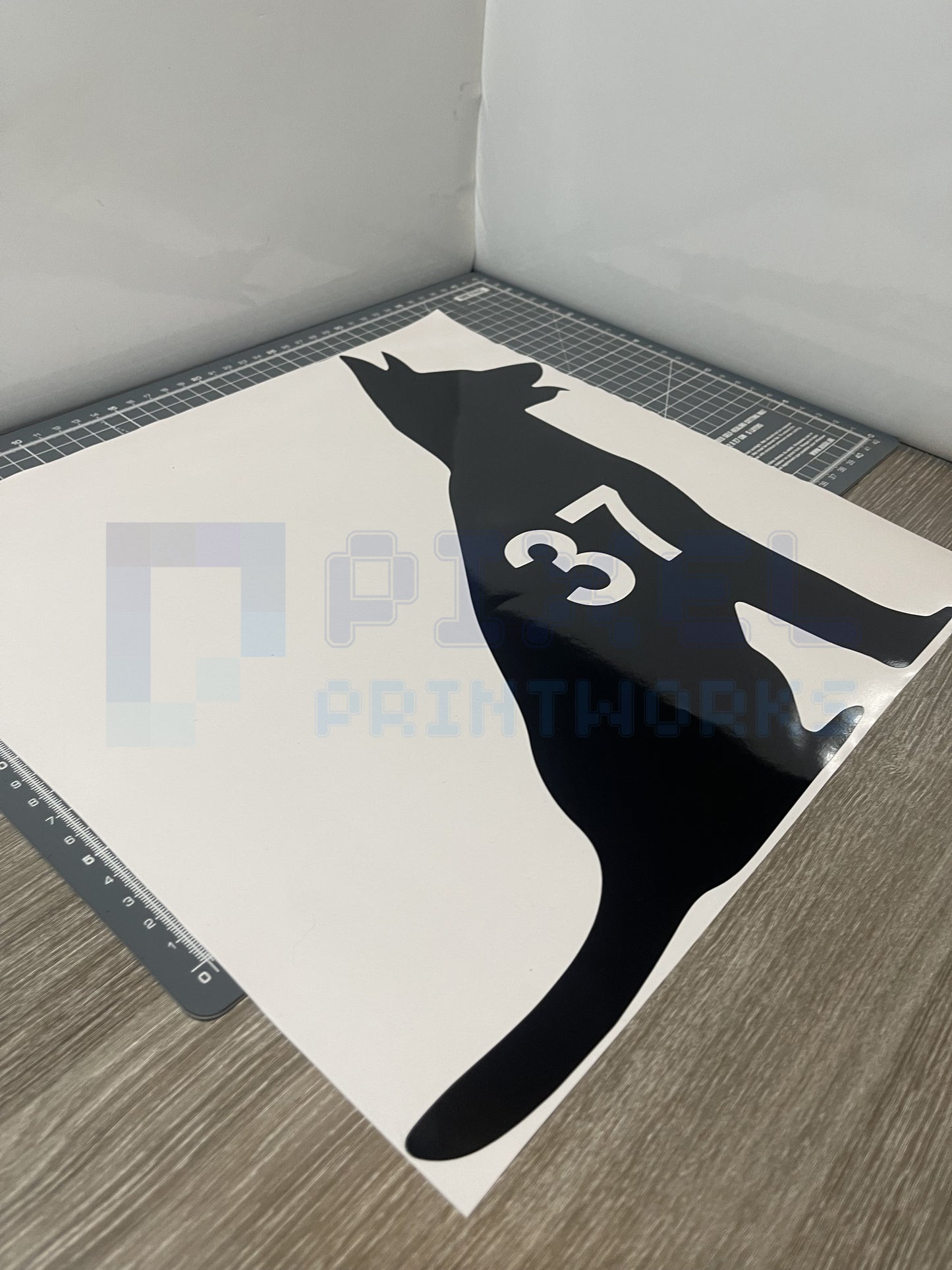 Personalised Wheelie Bin Sticker – German Shepherd Silhouette | Vinyl Decal Pack