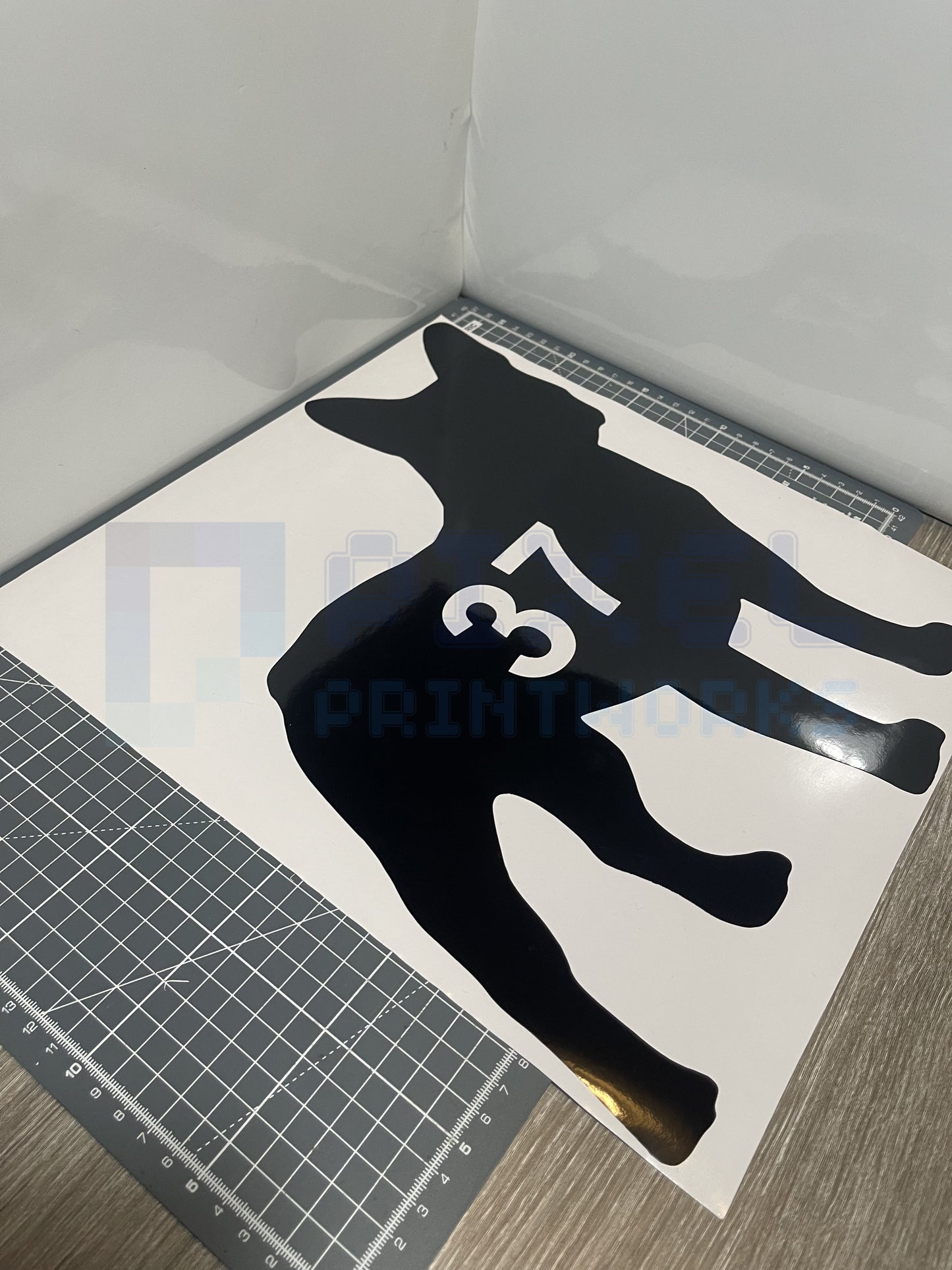 Personalised Wheelie Bin Sticker – French Bulldog Silhouette | Vinyl Decal Pack