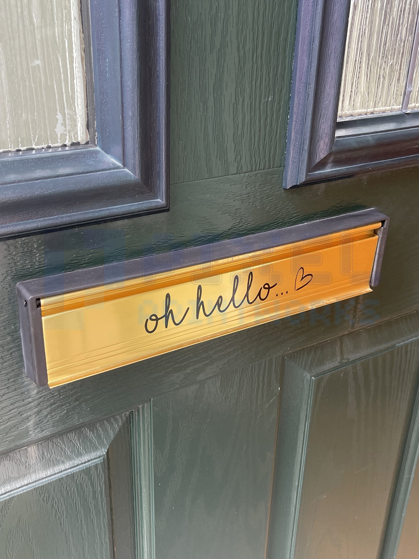 Oh Hello Vinyl Letterbox Sticker – Cute & Weatherproof Front Door Decal