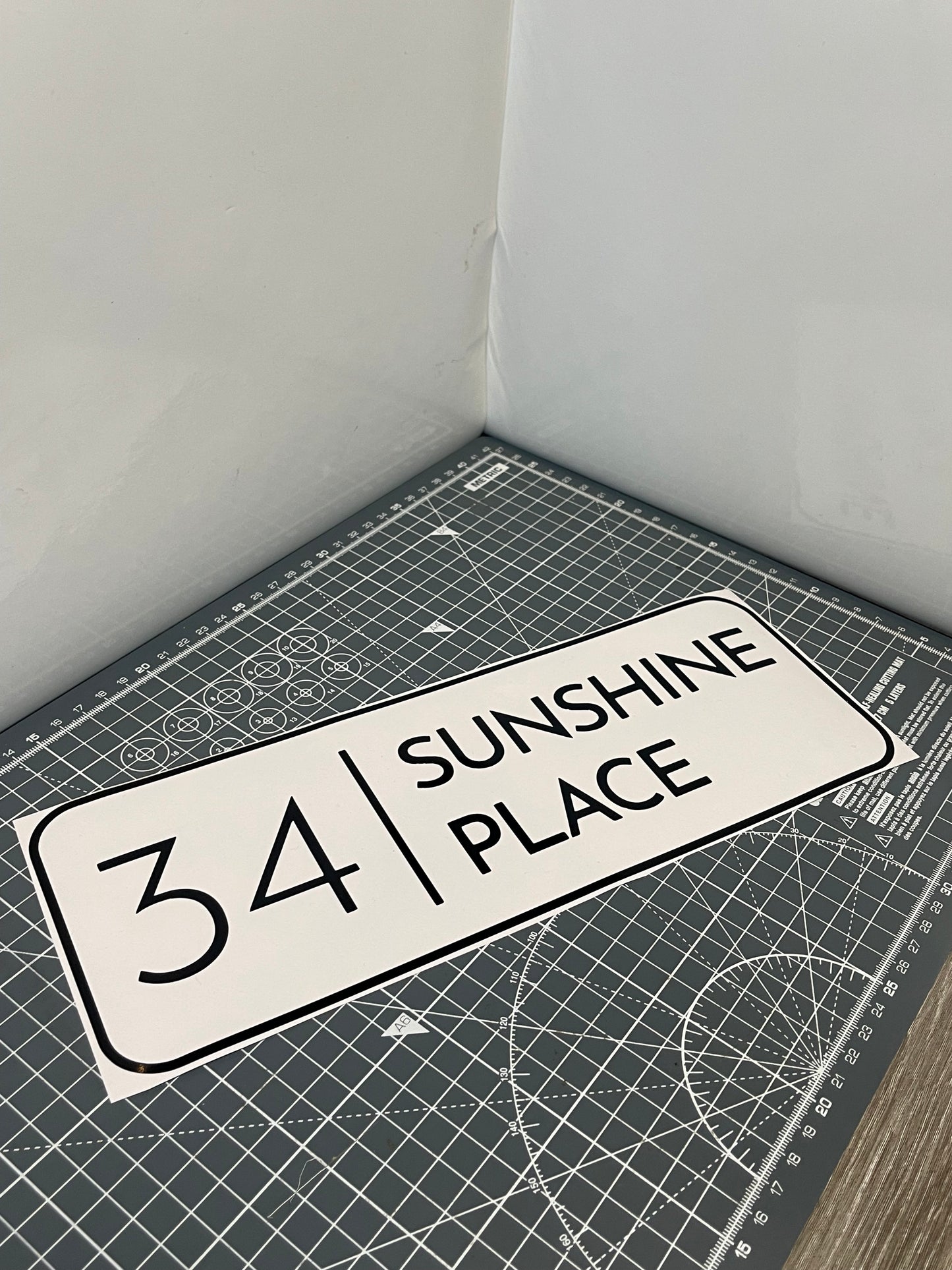 Personalised Wheelie Bin Sticker | Classic Rectangle | Number & Street Name Vinyl Decal