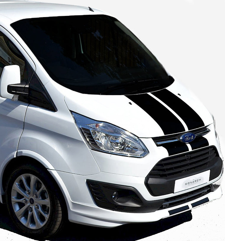 Ford Transit Custom MK8 Bonnet Stripe Decal Kit – Vinyl Graphics (2014–2023) | Pixel Printworks