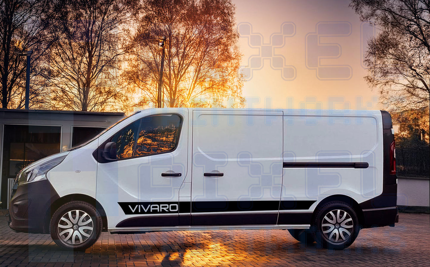 Vauxhall Vivaro Side Stripe Decals (2014–2024) | Vinyl Graphics Kit by Pixel Printworks