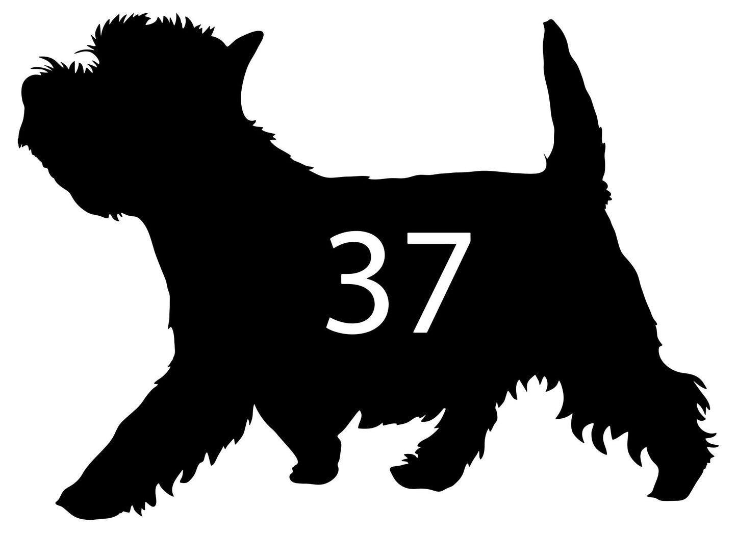 Personalised Wheelie Bin Sticker | Westie Silhouette Vinyl Decal | Pack of 1, 2, 3 or 4