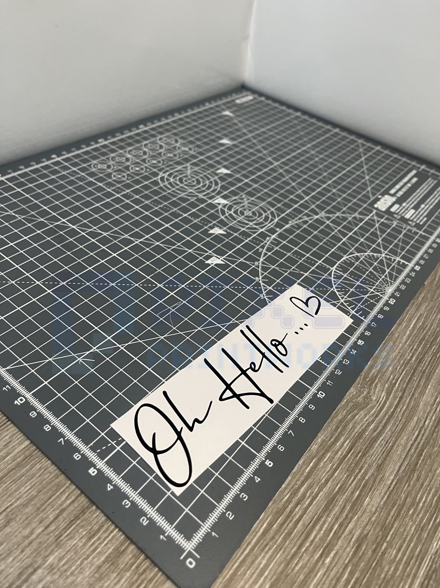 Oh Hello Vinyl Letterbox Sticker – Script Font Front Door Decal