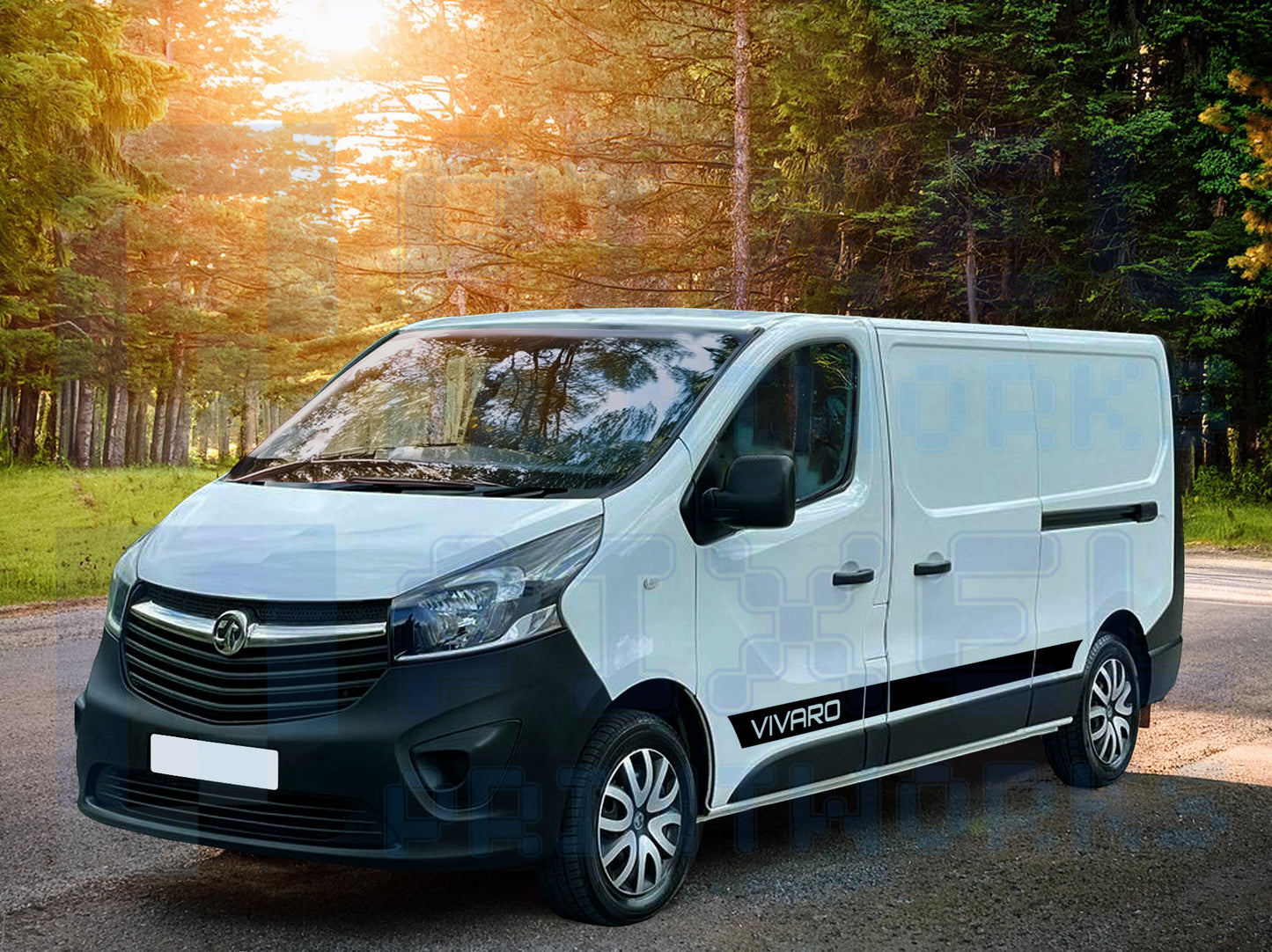 Vauxhall Vivaro Side Stripe Decals (2014–2024) | Vinyl Graphics Kit by Pixel Printworks