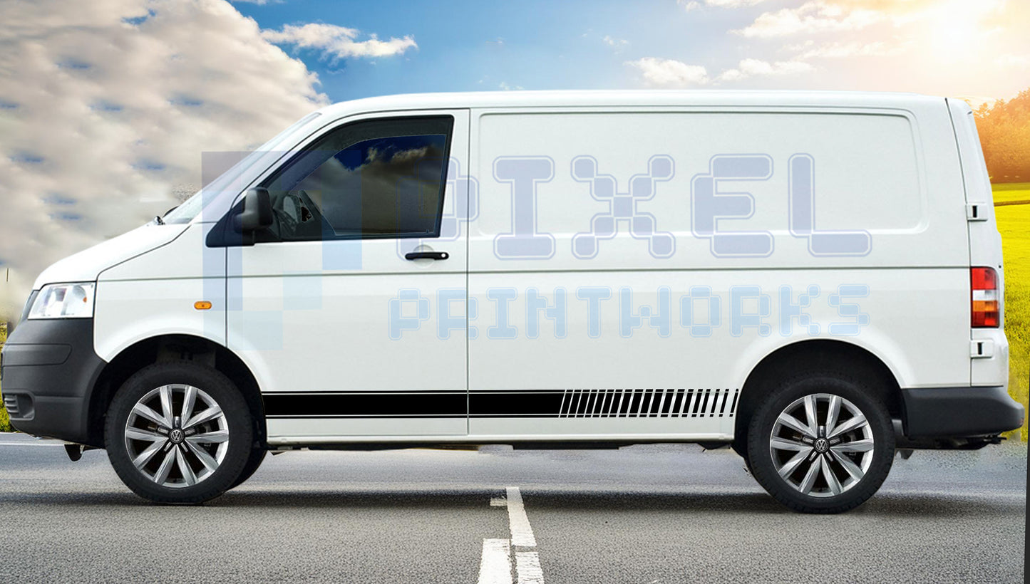 Side Stripe Vinyl Decals for VW Transporter T4, T5 & T6 (1990–2023) – Pair by Pixel Printworks