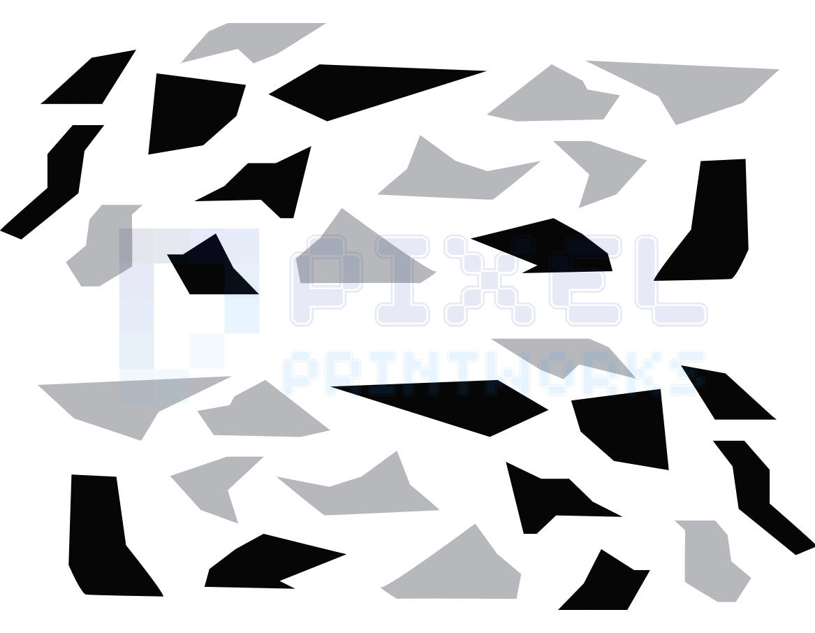 Abstract Camo Vinyl Graphics Kit | Suitable for All LWB Van Models