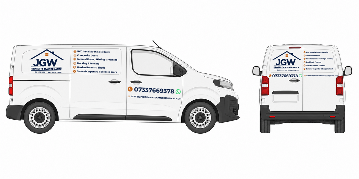 Custom Van Signage Kit — JGW Property Maintenance & Carpentry Services