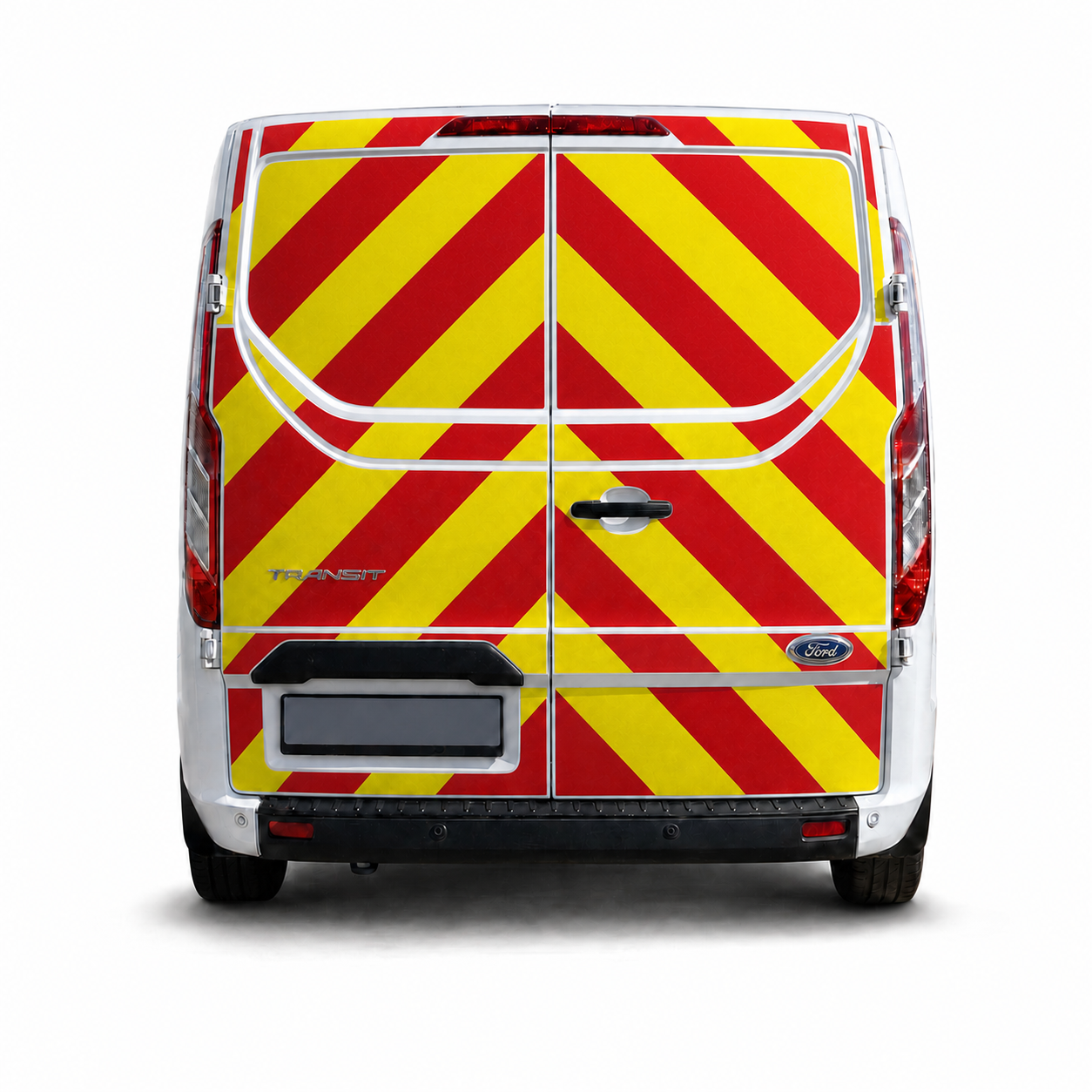 Reflective Chevron Kit — Ford Transit Custom (2013–2023) Rear