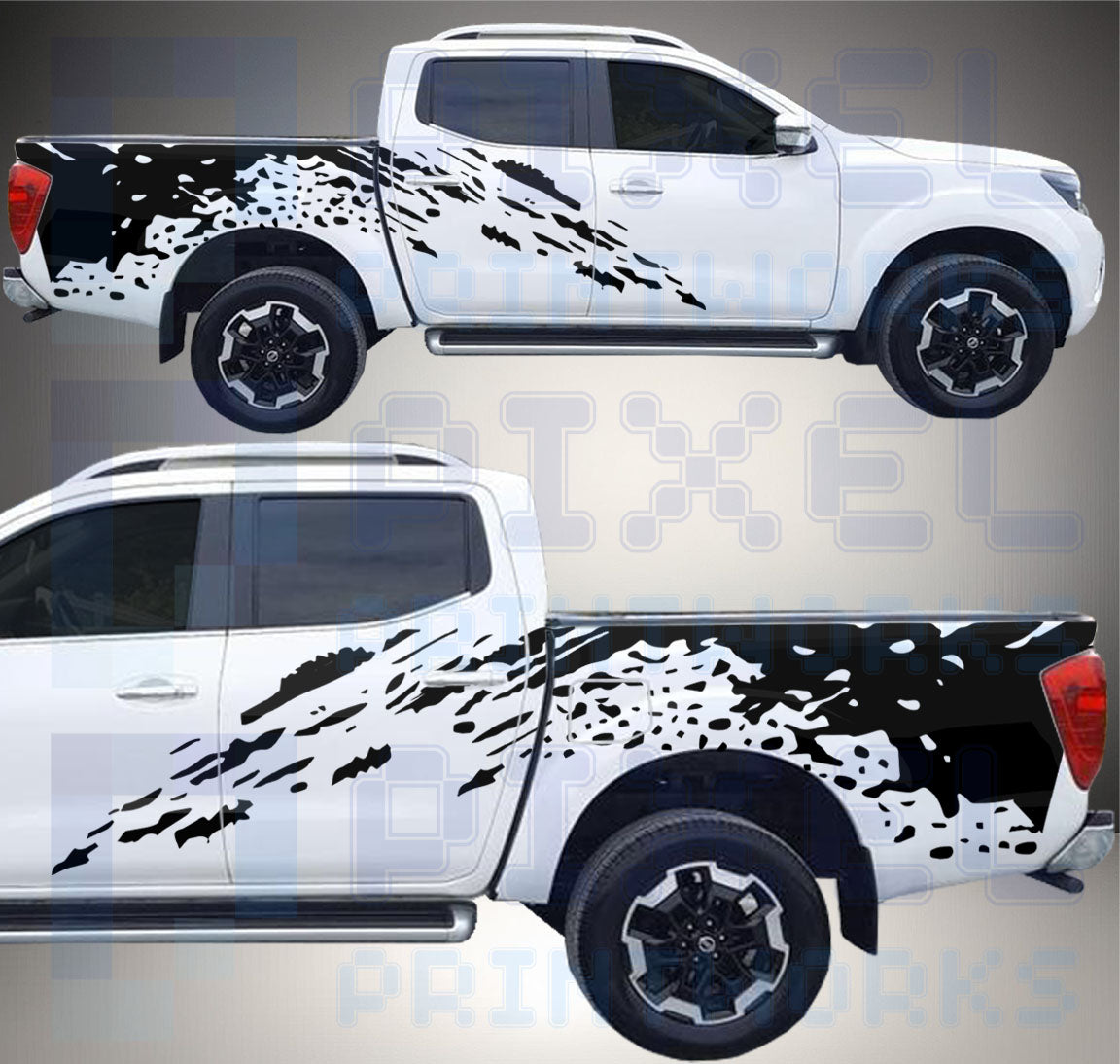 Mudslinger XL Graphics Kit for Nissan Navara D23 (2014–Present) | Rugged Full Side Vinyl Wrap