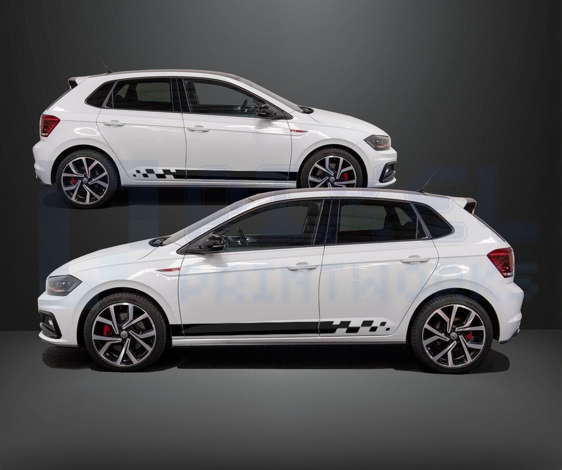 VW Polo MK5 MK6 Alternative Full-Length Side Stripe Decal Kit