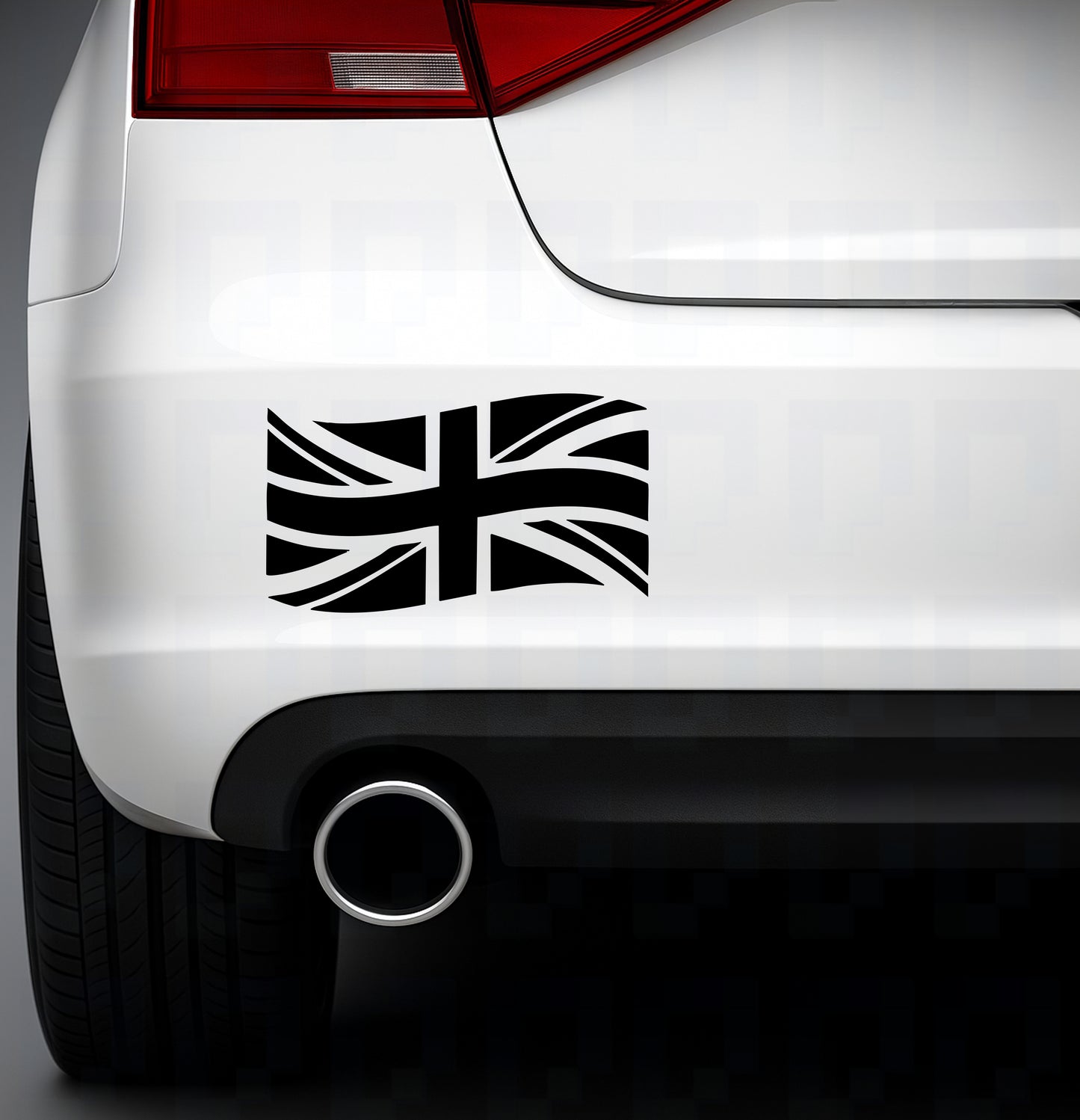 Union Jack Vinyl Sticker – Wavy Flag Bumper Decal for Cars, Laptops & More