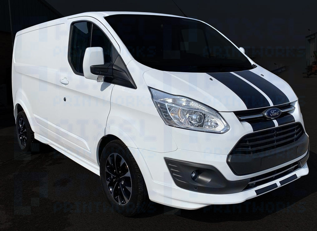 Ford Transit Custom MK8 Bonnet Stripe Decal Kit – Vinyl Graphics (2014–2023) | Pixel Printworks