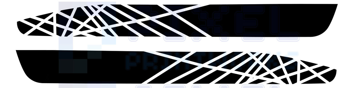 Lines Side Stripe Decals for Nissan Navara D23 (2014–Present) | Pixel Printworks
