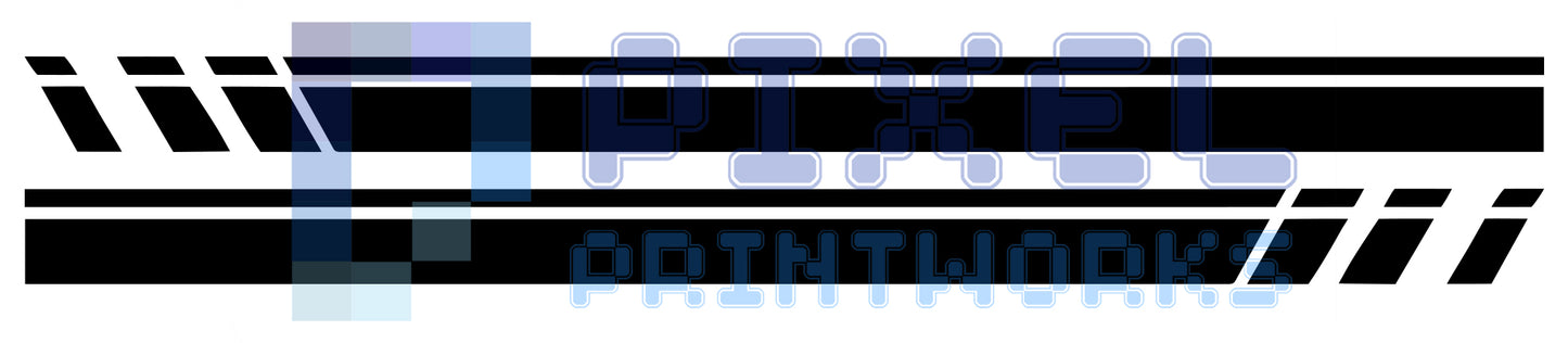 Ford Transit Custom MK8 Side Stripe Decal Kit – Premium Vinyl Van Graphics (2014–2023) | Pixel Printworks
