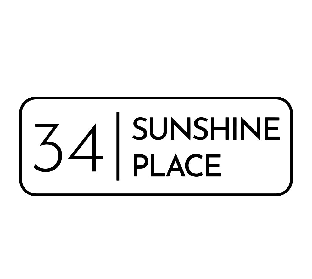 Personalised Wheelie Bin Sticker | Classic Rectangle | Number & Street Name Vinyl Decal