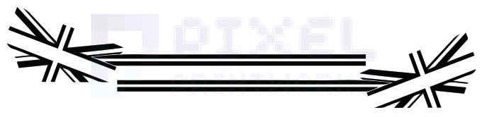 Mini Cooper Union Jack 2-Lines Flag Side Stripe Decals | Vinyl Graphics Kit (2006-2023) | R50 R56 F56 All Models